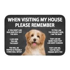 Please Remember Shih Tzu Dogs House Rules Entrance Doormat Decor Kitchen Welcome