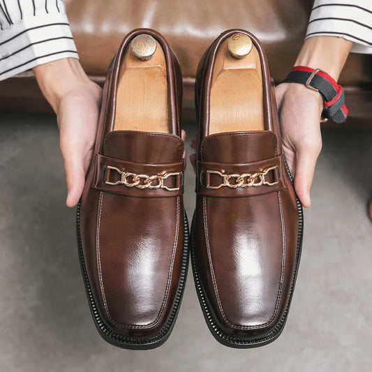 Men's Formal Leather Shoes Comfortable Men Derby Dress Shoes Casual