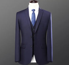 Business Suits For Men Western-style Casual Clothes Blazers Vest Pants 2-piece Set