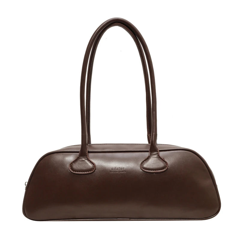 Advanced Sense Retro Pu Zipper Ladies Shoulder Bags Trend 2024 Light Luxury