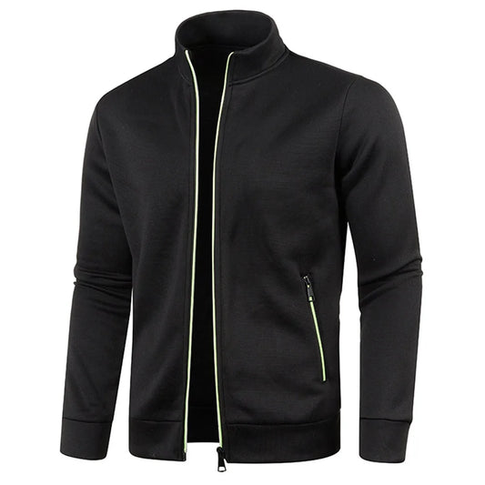 Men Zipper Coat Autumn Stand Collar Pullover Outdoor Sweatshirts Zippers Sweater