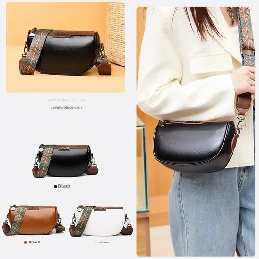 Fashion Saddle Bag Bright Surface Women's Small Backpack Shoulder