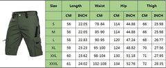 Mens Cargo Shorts Summer Tactical Cropped Trousers Outdoor Waterproof Multi-pocket