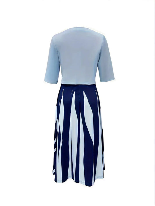 Lady Elegant Maxi Dress Short Sleeve Coat + Tank Sleeveless Slim Dress Set Fashion