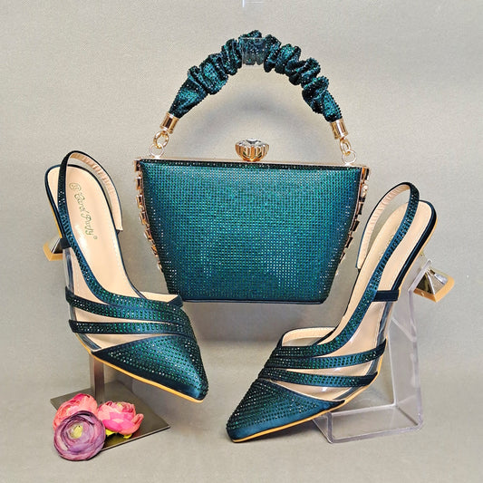 Matching Shoes and Bags: Shoes with Matching Bags Italian Design gold Shoes
