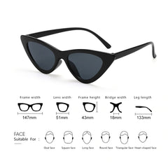 Eyewear Sun Shades Female Shades Vintage Small Triangle Sunglasses