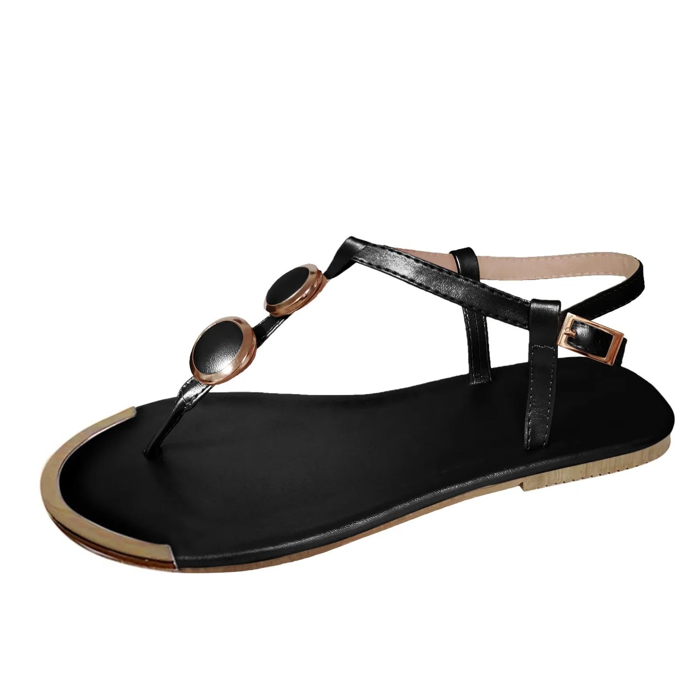 Sandals Women Fashion Casual Beach Outdoor Flip Flop Sandals Metal Decoration
