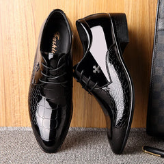Social Shoe for Men Patent Leather Wedding Shoe Pointed Toe Business Formal