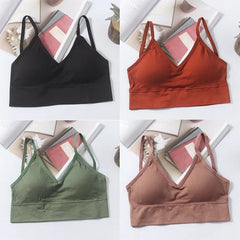 Women Seamless Bra Set, Beautiful Back Cotton Bra Comfortable Breathable