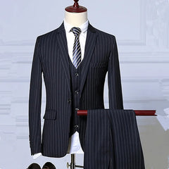 Tuxedo for Mens: Men Business Dinner Blazers Coat Stripe Slim Fit Wedding
