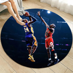 Basketball Star Carpet for Living Room Rugs Camping Picnic Mats Flannel Anti-Slip Rug