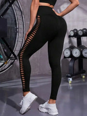 Women Tie Dye Hollow Out Leggings Sports Yoga Pants Fitness Sportswear