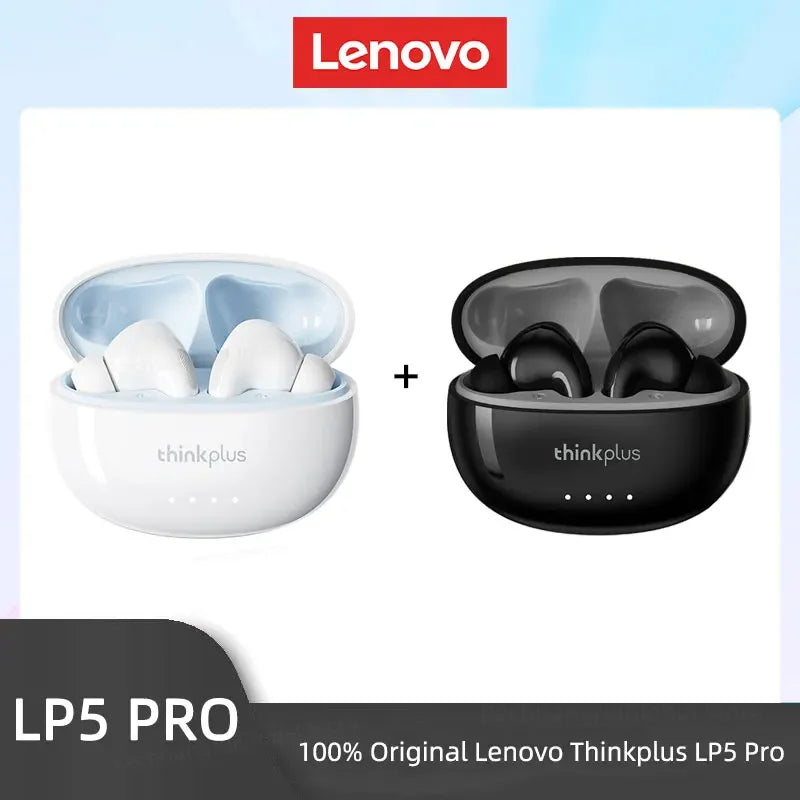 Lenovo LP5 PRO Wireless Bluetooth 5.4 Earphones TWS HiFi Sound Gaming Earbuds Sport headset Long Standby Touch Contol with Mic