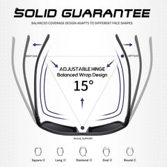 Square Polarized Sunglasses for Men Outdoor Fishing Sun Glasses