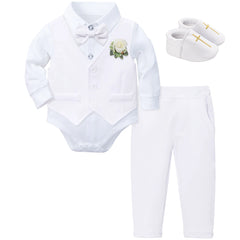 Baptism Outfit Boy Infant Baby Church Christening Suit Toddler White Blessing Set Newborn Easter Birthday Party Gift Clothes