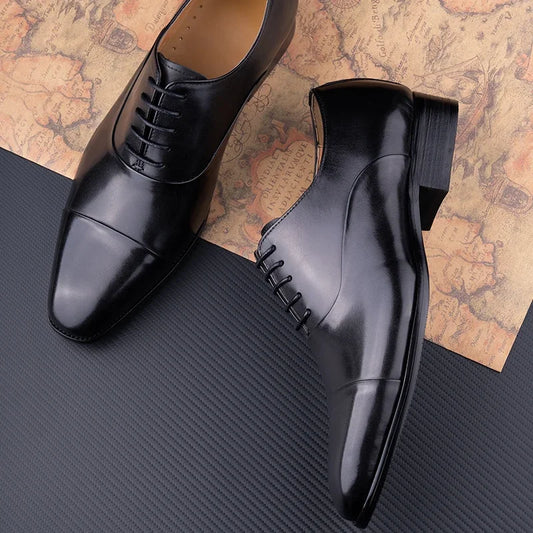 High Quality Handmade Mens Oxford Shoes Inner Suture Genuine Leather Men