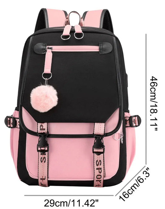 Backpack Cartoon Rucksack Girls School Bag High Capacity Women Backpack