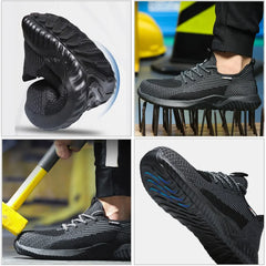 Safety Shoes Men's Work Boots Steel Toe Cap Puncture-Proof Indestructible Security Work Shoes Women Light Comfortable Sneakers