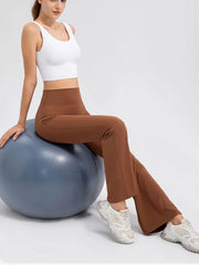 Sports Flared Leggings Womens Yoga Pants Gym Fitness Tights