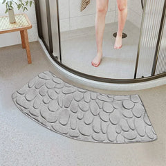 Curved Shower Mat,Anti-Slip Bathroom Carpet Rugs Corner Bath Tub Floor Foot Pads