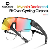 Cycling Glasses Fit Over Myopic Sunglasses UV 400 Polarized Fishing Bike