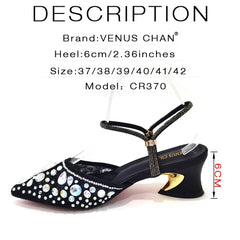 Matching Shoes and Bags: Lace Elegant High Heels Pointed-Toe Nigeria Ladies Shoes