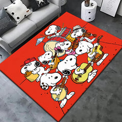 Snoopy HD lively Cartoon,Large Area Printed Carpet,Bathroom,Living Room Decor,Sofa