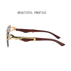 Sunglasses Women Square Rimless Sunglasses For Men Vintage