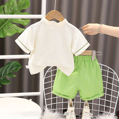 New Children Chinese Style Panda Clothes Summer Baby Boys Cotton T Shirt Shorts 2Pcs/Set Infant Kids Fashion Toddler Tracksuits