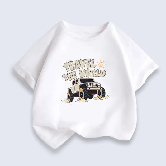 Summer Baby Boy Clothes Set Children Girls Letter Jeep Printed T-shirts and Shorts Suit Kid Short Sleeve Top Bottom 2pcs Outfits