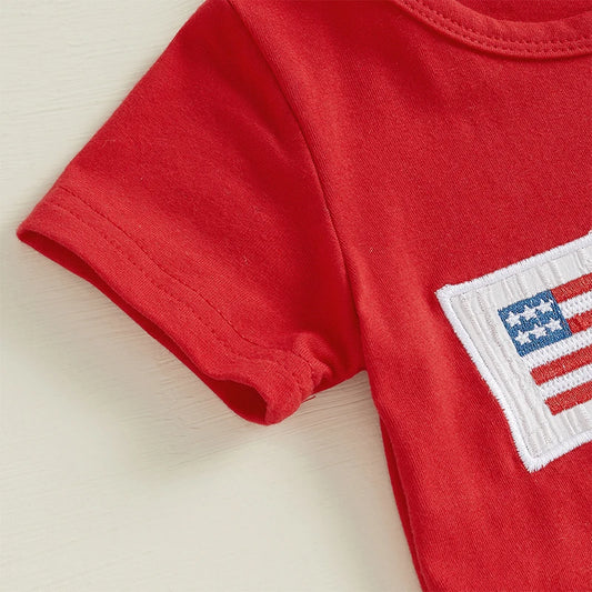 Baby Girl Boy Independence Day Clothes 4th of July Kids Outfits American Flag Summer Outfit Top Shorts 2Pcs
