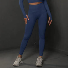 Women Seamless Yoga Pants Fitness Sports Running Sportswear Stretchy Lifting Tights