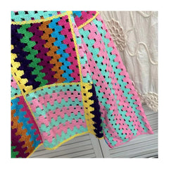 Colorful Sweater Coat Women's Autumn Fashion Unique Top Style Slim and Versatile