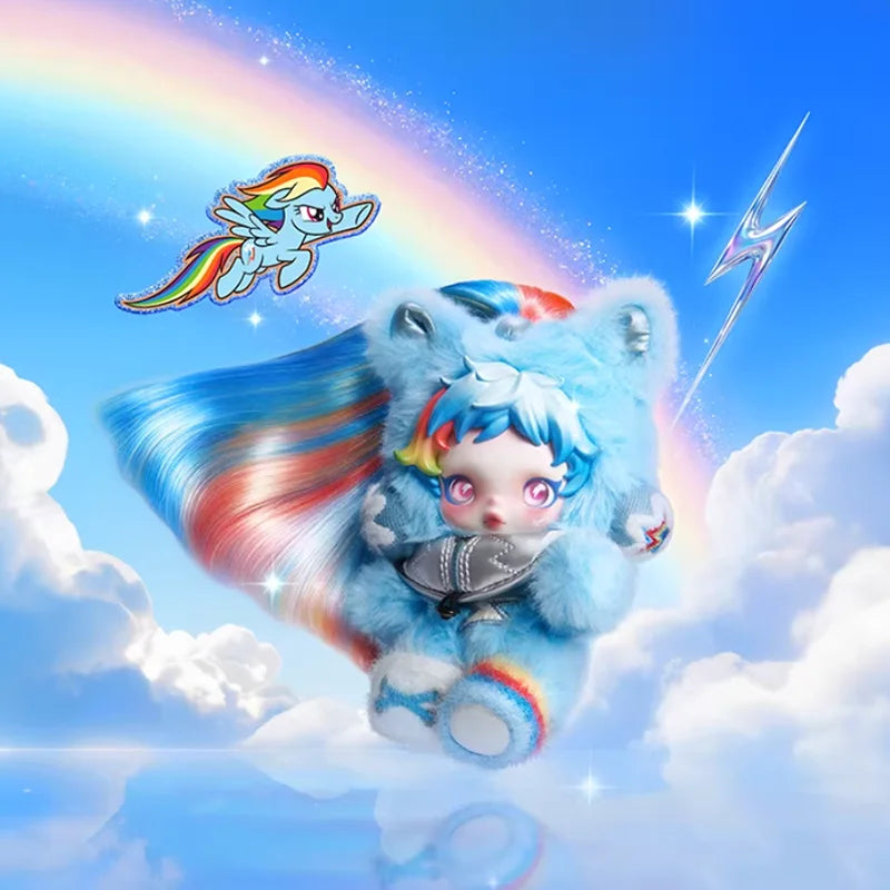 POPMART SKULLPANDA x My Little Pony YOU FOUND ME Series Pendant Blind Box Guess Bag Desktop Decoration Model Toys Anime Figure