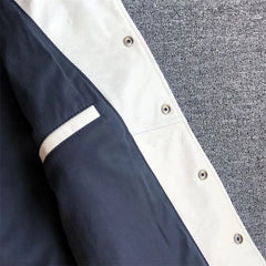 Men's spring and autumn baseball uniform Y2K retro trend leather jacket heavy