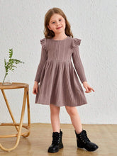 Girls Knit Dress for Autumn Winter Long Sleeve Kids Princess Dress Solid Fashion