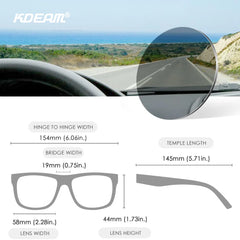 Men's Sunglasses Polarized Photochromic Oversized Sun Glasses Fashion