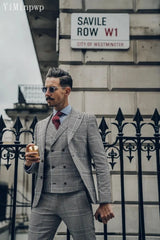 Beach Wedding Outfit Men: 3 Piece Italian Men Suits Business Office Formal Suit