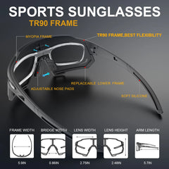 Sunglasses UV400 Protect Cycling Glasses Sports Polarized Men Bicycle