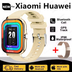 New SmartWatch Men Women 2.02 Amoled BT Call GPS Tracker NFC Sport Waterproof Heart Rate Smart Watch Fitness Tracker