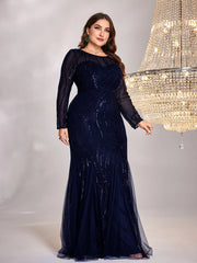 Homecoming Dresses: Long Sleeves Sequin Evening Dresses For Women Prom Dress