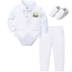 Baptism Outfit Boy Infant Baby Church Christening Suit Toddler White Blessing Set Newborn Easter Birthday Party Gift Clothes