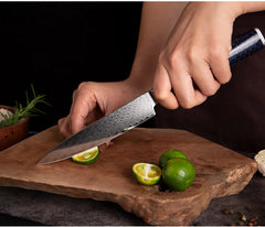 1-9 Piece Kitchen Knives Set Damascus Steel Chef Knife Sharp Cut Vegetables