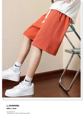 Men's Bermuda Shorts Loose Straight Barrel Beach Shorts Fashion Knitted