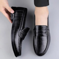 Genuine Leather Men Shoes Casual Men Loafers Breathable Office Formal Shoes Men