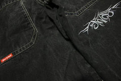 Gothic Print Jeans Women Y2K Street Hip Hop Trend Baggy Jeans Couple