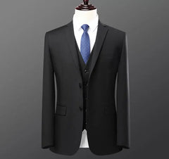 Business Suits For Men Western-style Casual Clothes Blazers Vest Pants 2-piece Set