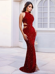 Homecoming Dresses: O Neck Off Shoulder Evening Prom Gown