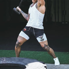 Anime Baki Hanma Gym Shorts Men Women Fitness Manga Print 2 in 1 Sports