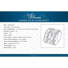 925 Sterling Silver Wedding Band Solitaire Eternity Stacking Rings for Women